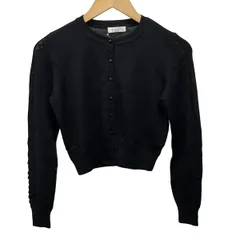 EPOCA THE SHOP(エポカザショップ) カーディガン サイズ40 M レディース美品  - 黒 長袖/ショート丈