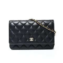 CHANEL シャネル ショルダーバッグ ラムスキン マトラッセ チェーンウォレット ICプレート【中古】