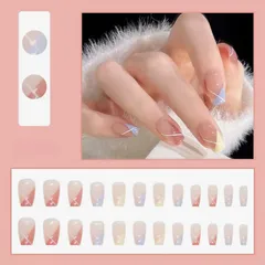 No.381 ✨指先を美しく彩る♡ 上品なパステルフレンチネイルチップ✨