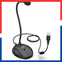 【数量限定】ライブ配信 オンライン会議 パソコン用マイク ゲーム実況 グースネックマイクアーム テレワーク ミュートボダン付き 音量調節可能 PC/PS4/PS5/に対応 単一指向性 適格請求書発行可 卓上マイク USBコンデンサーマイク K054 FIFIN