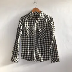 MEN'S MELROSE ギンガムチェックシャツ メンズ 3 ブラック×ホワイト 4081202601120042のサムネイル