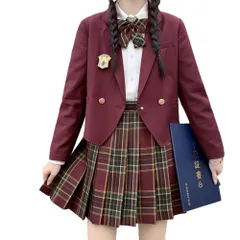 新品 [cnstone] 女子高生 制服 学生服 セーラー服 JK制服 女子 高校 5点セット リボン ブレザー スカート チェック セット スクール ファッション レディース お揃い 卒業式スーツ ハロウィン コスプレ