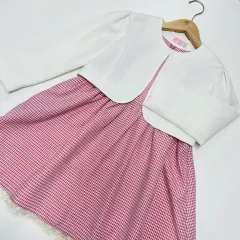 130 日本 ヴィンテージ チェック柄ワンピース セットアップ