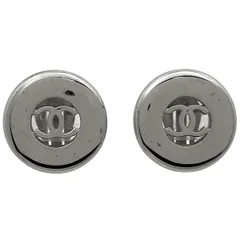 シャネル CHANEL ココマーク ラウンド イヤリング CCマーク 丸型 イヤリング シルバーメッキ シルバー レディース 【中古】