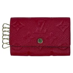 ルイ・ヴィトン Louis Vuitton ミュルティクレ 6 キーフック 鍵入れ キーケース モノグラムアンプラント スカーレット(レッド) M63708 レディース 【中古】