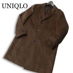 UNIQLO ユニクロ 秋冬★ グレンチェック ウール カシミヤ チェスター コート Sz.L メンズ