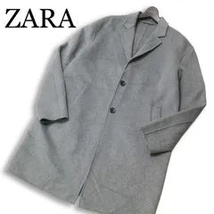 【美品】ZARA MAN ザラ マン 秋冬★ ウール チェスターコート Sz.L メンズ 灰 グレー