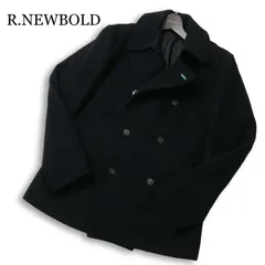 R.NEWBOLD ポールスミス 秋冬★ メルトン ウール Pコート Sz.M メンズ 黒のサムネイル