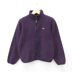 エルエルビーン L.L.BEAN USA製 ジャケット フリースジャケット ジップアップ スタンドカラー テープ 紫 パープル M