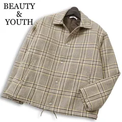 BEAUTY&YOUTH ユナイテッドアローズ 秋冬 中綿★ グレンチェック コーチ ジャケット ブルゾン Sz.M メンズ