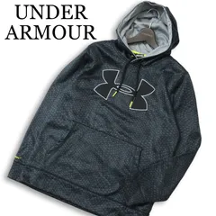 UNDER ARMOUR アンダーアーマー 秋冬 STORM 裏起毛★ グリッド パーカー プルオーバー フーディー Sz.M メンズ トレーニング