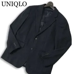 UNIQLO ユニクロ 秋冬 ウールブレンド★ テーラード ジャケット ブレザー Sz.L メンズ 紺 ネイビー