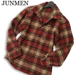 【90s★ビンテージ】JUNMEN ジュンメン 秋冬★ 長袖 チェック ネル シャツ ジャケット Sz.M メンズ 日本製