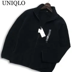 【新品 未使用】 UNIQLO ユニクロ 秋冬 フリース★ フルジップ ジャケット ブルゾン Sz.S メンズ 黒