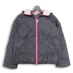 tommy girl トミーガール トミー ヒルフィガー 秋冬★ キルティング 中綿 フード ジャケット ブルゾン Sz.M レディース 黒