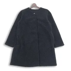 UNIQLO ユニクロ 秋冬★ ボア ノーカラー コート Sz.M レディース 黒