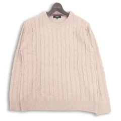 BEAMS HEART ビームス ハート 秋冬 ウール混★ クルーネック ケーブル セーター ニット Sz.M メンズ