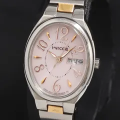 ソーラー シチズン ウィッカ E001-S079713 ピンク文字盤 デイデイト レディース腕時計 2000000 NSK KRK