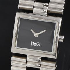 電池交換済み】D&G ドルチェ＆ガッバーナ ブラック シルバー 腕時計