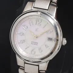 ソーラー シチズン クロスシー E011-T010598 シェル文字盤 デイト レディース腕時計 2000000 NSK KRK