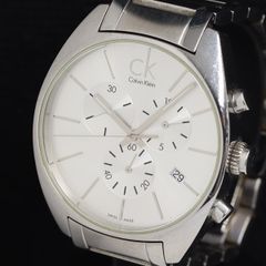 カルバンクライン 腕時計 k22371 メンズ ホワイト クロノグラフ 00s 