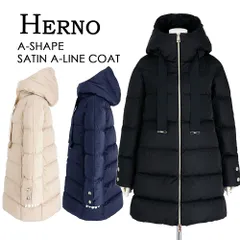 HERNO ヘルノ ダウンジャケット レディース ロング ダウンコート フード付き ポーラテック グログランリボン アウター Aライン 大きいサイズあり PI1304D