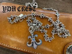 ★LZS　シルバーネックレス　リバーシブルクロスブルーシルバー　刻印有り