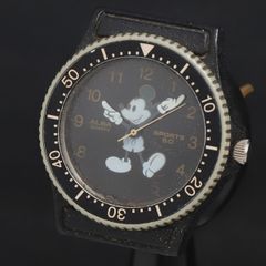 QZ 세이코 아루바 디즈니 미키 마우스 Y481-017A 블랙 다이얼 여성 시계 2000000 NSK KRK