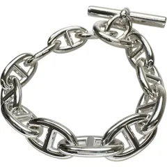 【HERMES/エルメス】シェーヌダンクルGM 12コマ ブレスレット シルバー925 67.4g 16cm レディース 【中古】【真子質店】【GD】