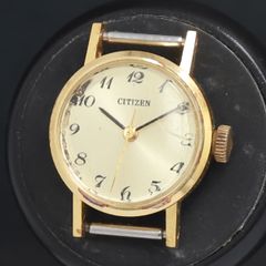 Hand-wound Citizen 4-682122 Gold Dial Women's Watch 2,000,000 NSK KRK