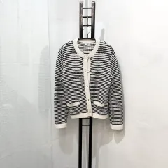 ユニクロ ニット 長袖カーディガン ボーダー柄 ストライプ 4114