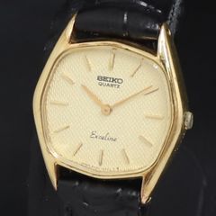 QZ セイコー エクセリーヌ 4N20-5160 ゴールド文字盤 レディース腕時計