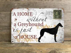 【Greyhound/グレイハウンド・ドッグ】 メタルプレート メッセージ 犬 雑貨 グッズ アート ポスター おしゃれ インテリア 壁飾り アンティーク風 221