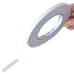 MYmama 強力 両面テープ 長さ50m 布にも使える 大容量 布用 粘着テープ 手芸 DIY 簡単 アクセサリー制作 (幅8mm)