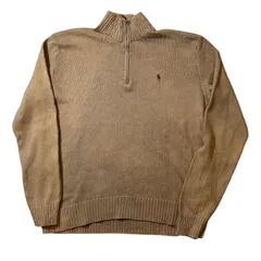 90s polo by Ralph Lauren half zip knit / 90年代 ポロ バイ ラルフローレン ハーフジップ ニット【E453】
