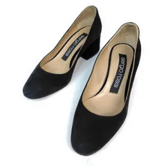 ★美品★Sergio Rossi セルジオロッシ パンプス 35.5 スエード ブロックヒール シンプル