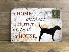 【Harrier/ハーリア・ドッグ】 メタルプレート メッセージ 犬 雑貨 グッズ アート ポスター おしゃれ インテリア 壁飾り アンティーク風 230