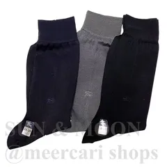 新品 バーバリー メンズ靴下 3足 ソックス 25?26cm コットン ナイロン 福助 TD261-z2