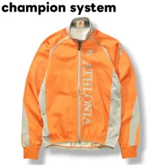 チャンピオンシステム champion system 長袖 裏起毛 サイクルジャージ ジャケット ブルゾン M オレンジ レディース 自転車 ロードバイク ♪