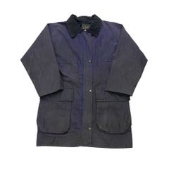 WESTFIELD ウェストフィールド イギリス製 オイルドジャケット ハンティングジャケット ダブルジップ 紺色 サイズ12 No.S088