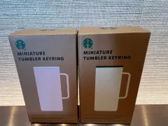 まとめ売り) Starbucks スターバックス ミニ ステンレスボトル キーホルダー (ピンク/白)