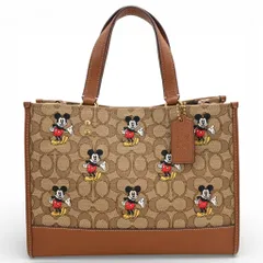 コーチ  デンプシー キャリーオール ミッキー シグネチャー ジャカード トートバッグ Aランク co0909gg