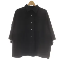 ハレ HARE シャツ S 黒 ブラック 半袖 無地 レギュラーカラー /AU