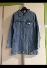 (新品) デニム ロング ジャケット デニム シャツ ミニ ワンピース