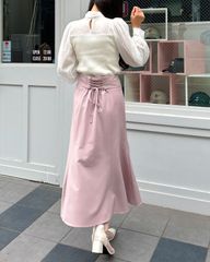INGNI イング バックレースアップマーメイドスカート ピンク