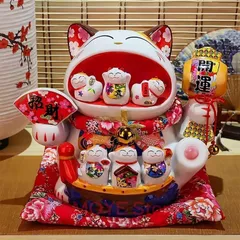 貯金箱 招き猫 ねこ ネコ 置物 オブジェ 財運 金運 開運 運気アップ  スピリチュアル 瞑想 禅 幸運 開運 浄化 幸運 開運 厄除け リビング インテリアzw0117