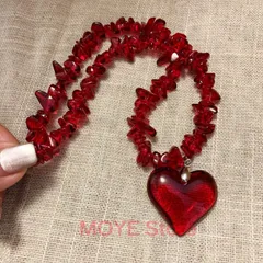 ネックレス ハート アクセサリー ペンダント 赤 レッド キリスト教 愛 愛情運 恋愛運 祝福 守護 開運 運気アップ 風水グッズ お洒落 可愛い カップルzw0117