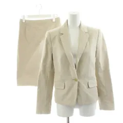 アンタイトル UNTITLED スーツ セットアップ テーラードジャケット タイトスカート ひざ丈 2 ベージュ /AN69 ■MA