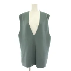 グリーンレーベルリラクシング ユナイテッドアローズ green label relaxing DEEP Vネック ニット ベスト プルオーバー グリーン 3618-156-0481 /YM ■MA