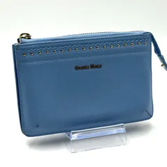 サマンサタバサ Samantha thavasa ポーチ ライトブルー ゴールド金具 レディース